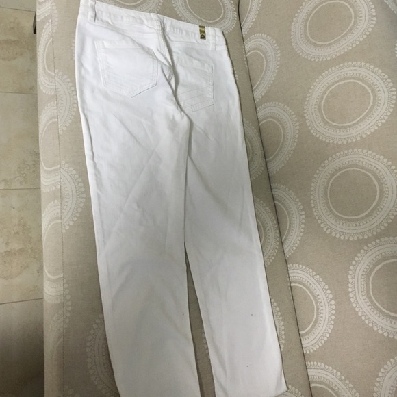 0293 Lauren Conrad white jeans with fringe hem Sz 4 - Picture 7 of 8